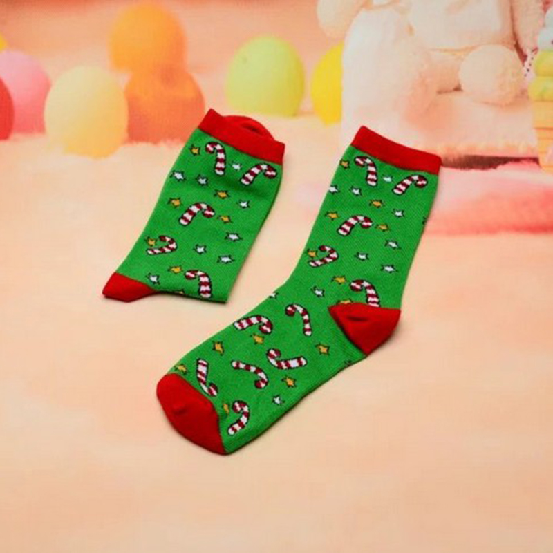 Christmas fashion mid-calf length cotton socks women