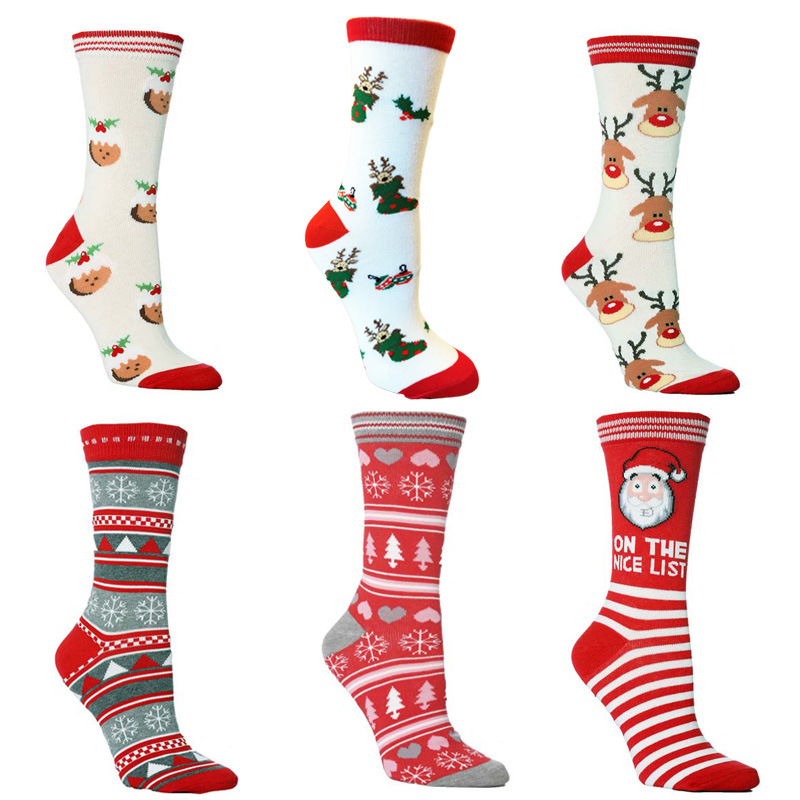 Autumn and winter new personality tube Christmas cotton socks unisex