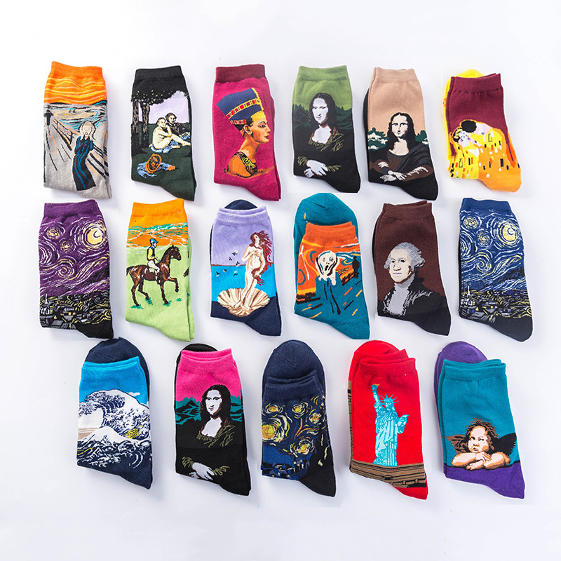 Wholesale custom print sock unisex grip graphic slouch sock for women