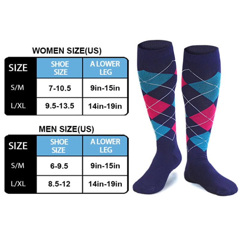 Women outdoor bike pressure compression over knee sports socks