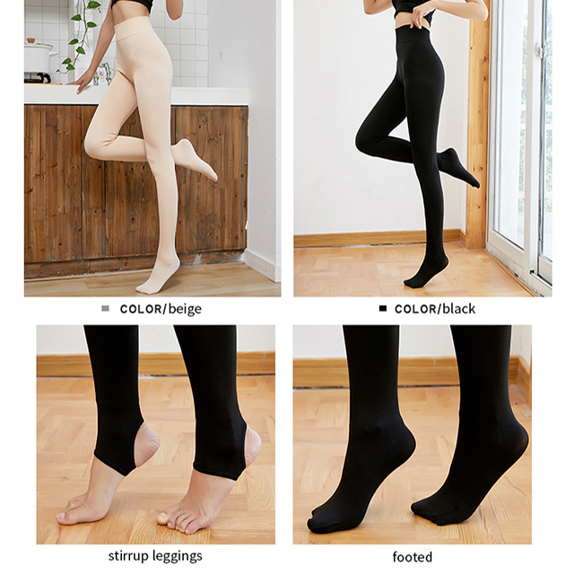 Fleece lined leggings for winter thick warm tights